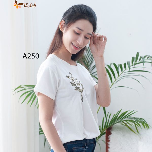 Áo thun thêu thời trang A250 size M