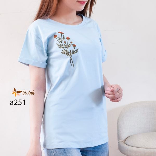 Áo thun thêu thời trang A251 size L