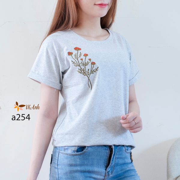 Áo thun thêu thời trang A254 size L