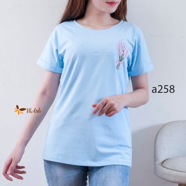 Áo thun thêu thời trang A258 size L