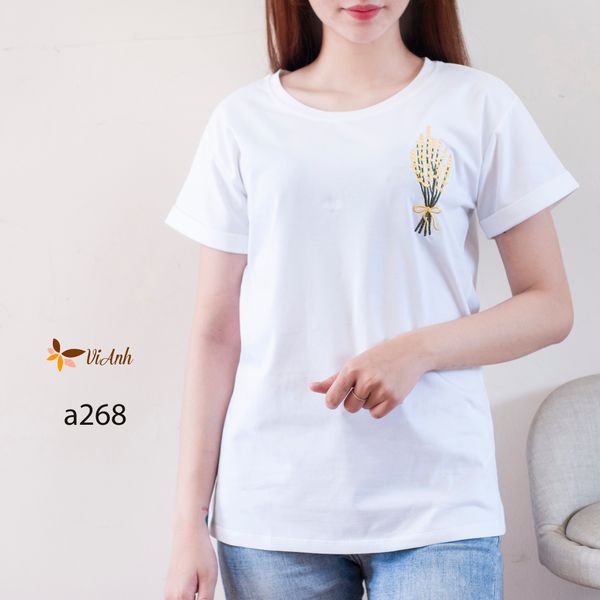 Áo thun thêu thời trang A268 size L