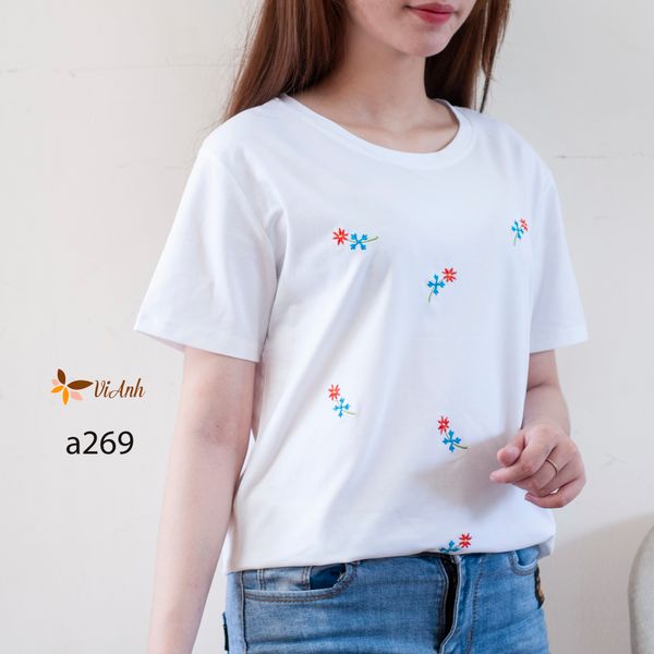 Áo thun thêu thời trang A269 size L