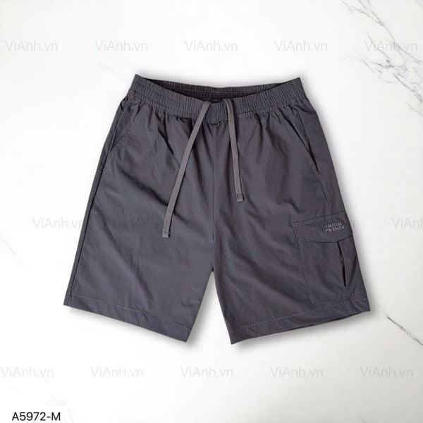 Quần short cạp chun style Hàn A5972 // ĐEN XÁM Q72