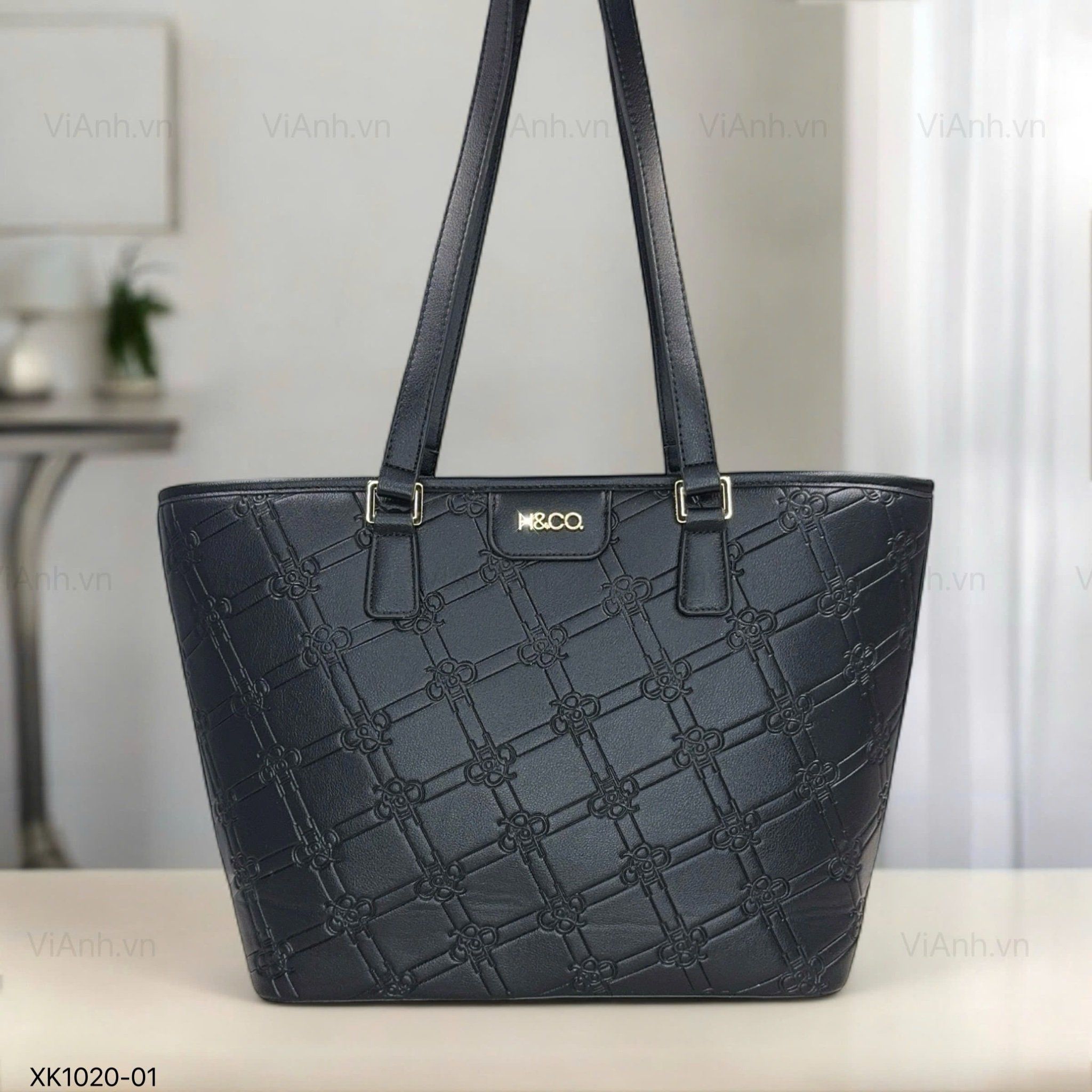 Túi Totebag H&Co phom cánh dơi khoác vai / m40 đ31 c28 / ĐEN