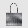 Totebag Ur.ban Rev.io chữ nhật dạ tweed TX1286 TRẮNG PHÔI ĐEN ( F42 )