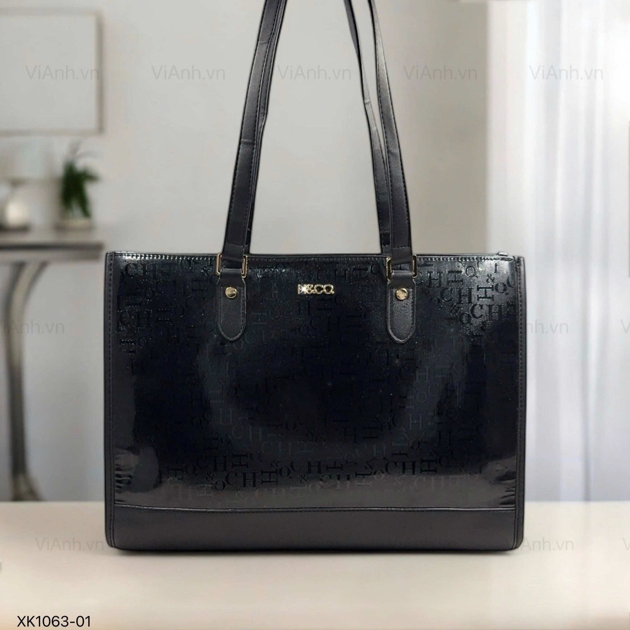 Túi Totebag H&Co chữ nhật khoác vai / 39x27 / ĐEN