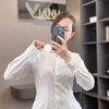 Áo C556 sơmi nữ basic xuất Âu A5751 / TRẮNG