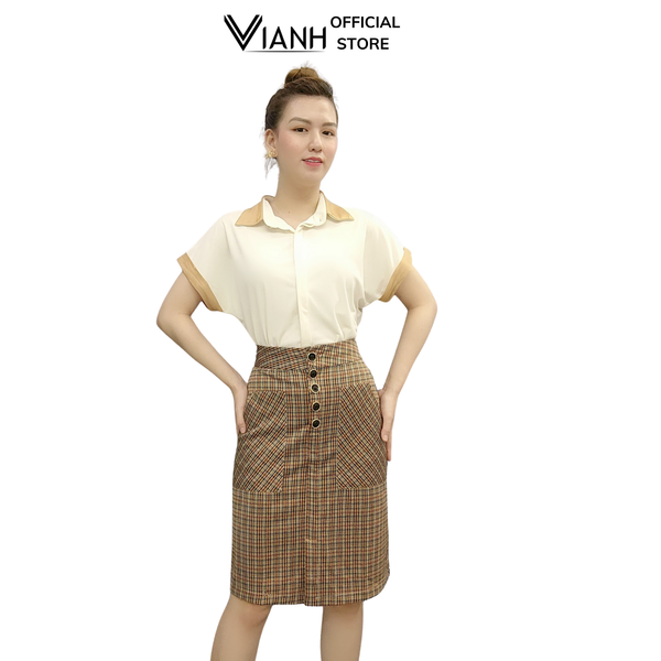 Chân váy kẻ thanh lịch thời trang V0146