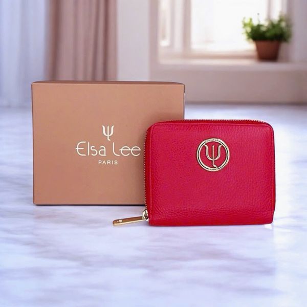 Ví mini da thật ELSA K970 / 12x11 / ĐỎ