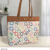 Túi Totebag  H72 XK1071 phom cánh dơi khoác vai / m40 đ35 c31 / TRẮNG PHỐI NÂU