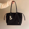 Túi totebag BC2 dây rút kèm charm TX1162 / m36 đ31 c26 / ĐEN ( B3 )