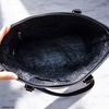 Túi Totebag D17 hoạ tiết chữ khoác vai / m40 đ31 c28 / ĐEN
