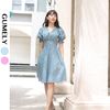 Đầm hoa nhí dễ thương nhún ngực V6254