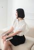 Áo sơ mi dễ thương tay bèo nhún V6261