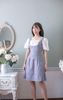 Đầm cổ tròn phối ren dễ thương V6352