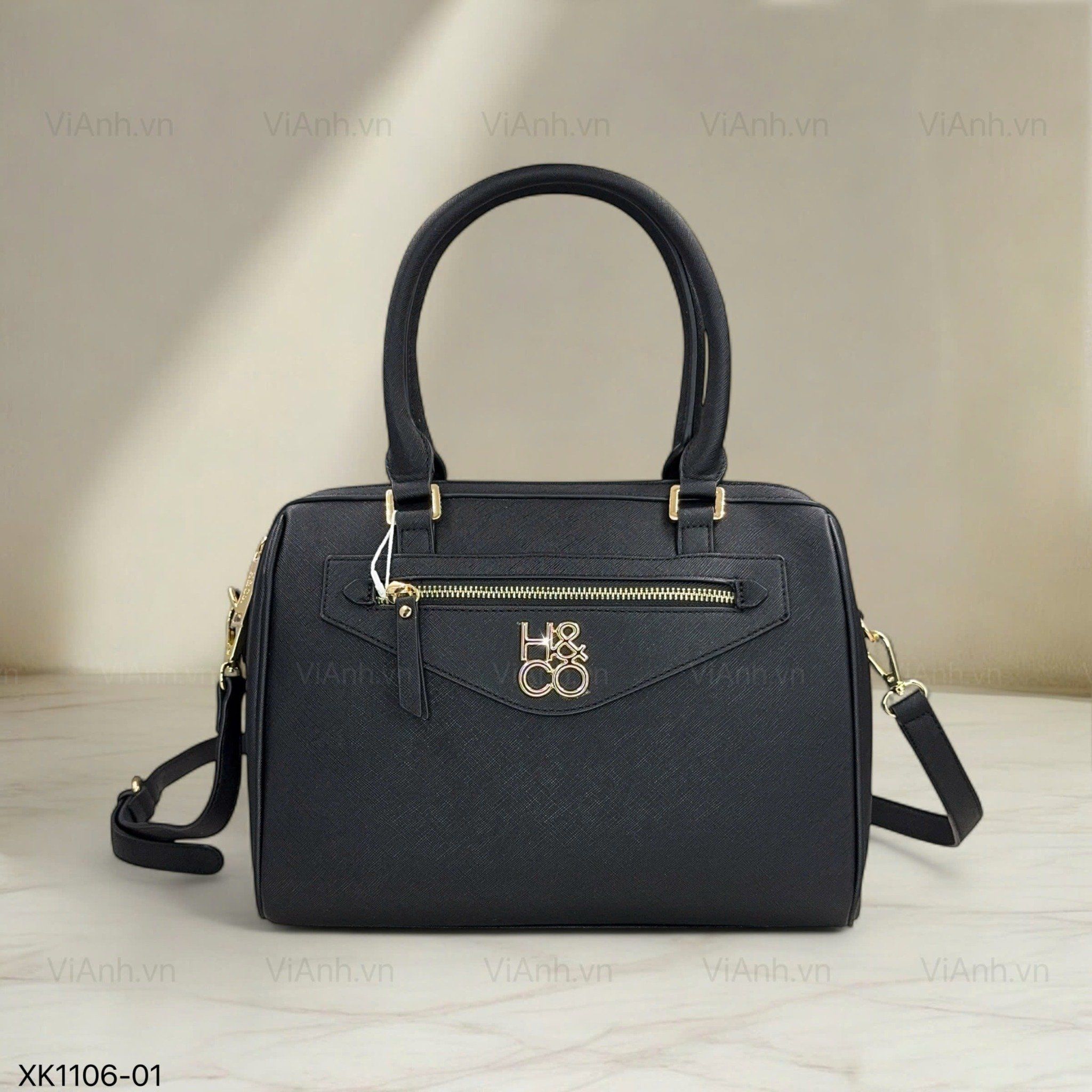 Túi xách XK1106 phom trống xách tay CĐC H6 / 30x22 / ĐEN