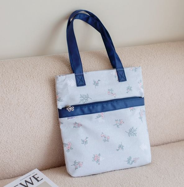 Túi vải tote bag nữ đẹp vintage dễ thương nhiều ngăn khoá kéo cao cấp Gumely ViAnh Store GU02