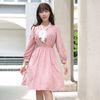 Đầm cổ nơ eo thun ViAnh V6100