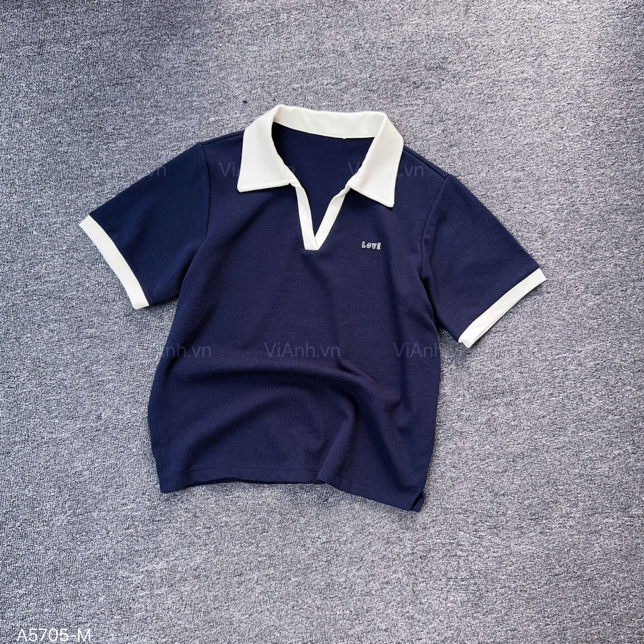 Áo ngắn tay cổ polo A5705 / XANH THAN B45