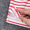 Áo ngắn tay có cổ xuất Hàn A5706 / KẺ TRẮNG ĐỎ B46
