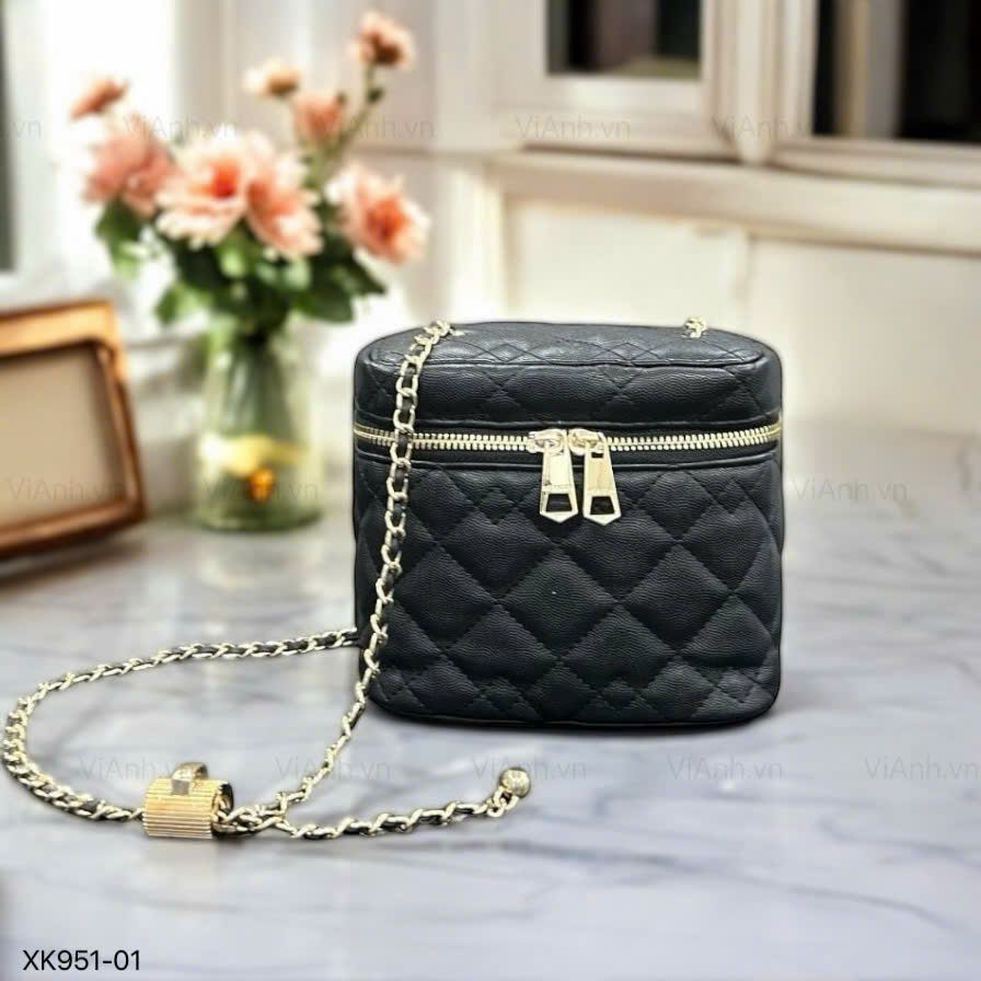 Túi xách phom hộp chữ nhật đeo chéo XK951 / 16x14 / ĐEN ( R72 )