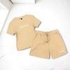 Bộ mặc nhà thun gân chữ thêu B8 // NÂU