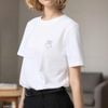 Áo thun A28 thêu thỏ cotton A5928 / HỒNG