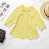 Áo sơmi A96 tay lửng linen style Hàn A5996 / VÀNG