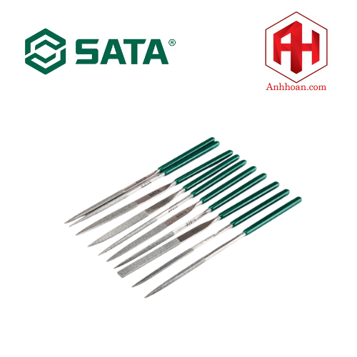 Bộ dũa kim cương loại 10 chi tiết 3x140mm SATA 03810