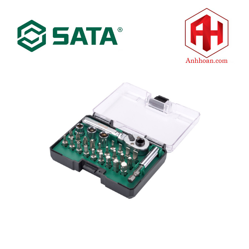 Bộ đầu tuýp hệ inch 27 chi tiết SATA 05497