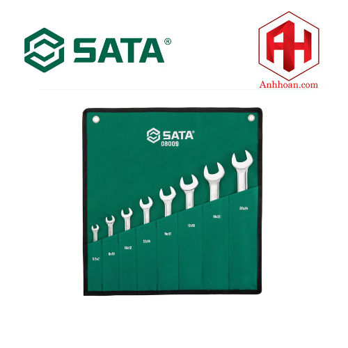 Bộ cờ lê hai đầu mở 8 chi tiết SATA 08009