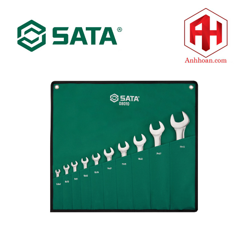 Bộ cờ lê hai đầu mở 10 chi tiết SATA 08010