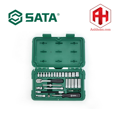 Bộ tuýp cần siết tự động 1/4" 36 chi tiết SATA 09001