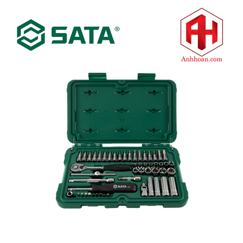 Bộ tuýp cần siết tự động 1/4" 52 chi tiết SATA 09002