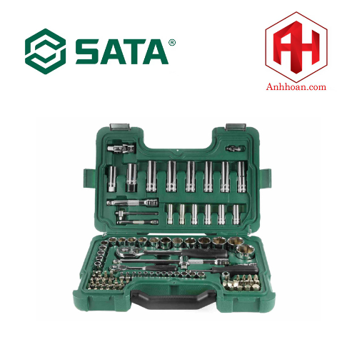 Bộ tuýp cần siết tự động 1/4"x1/2" 88 chi tiết SATA 09013