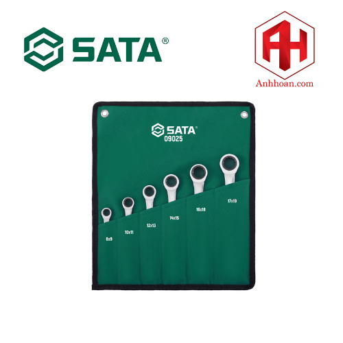 Bộ cờ lê 2 đầu vòng tự động 6 chi tiết SATA 09025