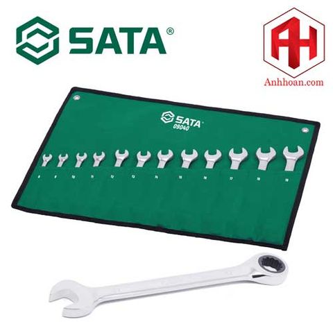 Bộ cờ lê vòng miệng SATA 12 cái 09040