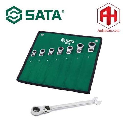 Bộ cờ lê vòng miệng tự động lắc léo SATA 7 cái 09043