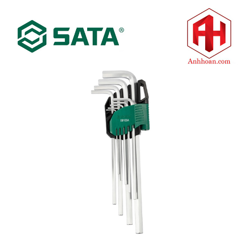 Bộ lục giác loại dài 9 chi tiết  SATA 09103A