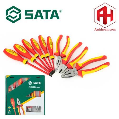 Bộ kìm và tua vít cách điện 9 chi tiết SATA 09262