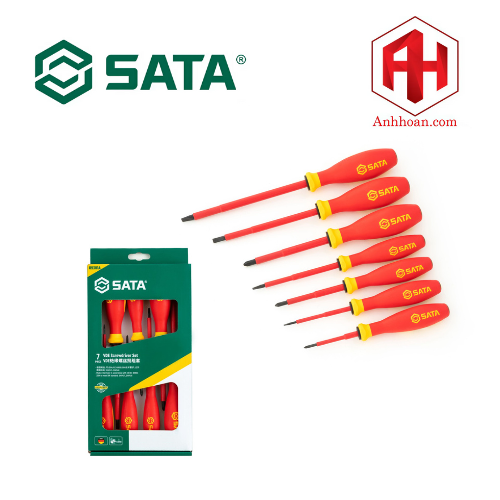 Bộ tuốc nơ vít cách điện 7 chi tiết SATA 09301A