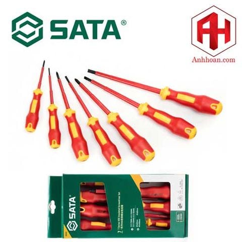 Bộ tuốc nơ vít cách điện 1000V 1 đầu SATA 1 bộ 7 cái 09303