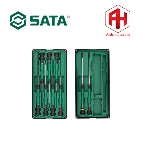 Bộ tua vít đầu dẹp và bake 9 chi tiết SATA 09316
