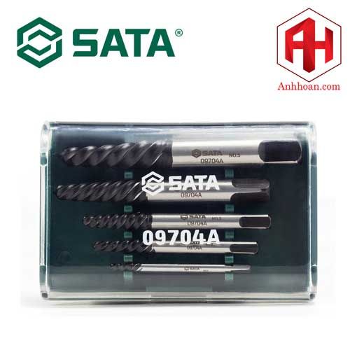 Bộ taro nhổ ốc gãy cỡ lớn 5 chi tiết SATA 09704A