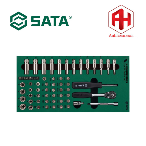 Bộ khay đầu tuýp 63 chi tiết 1/4inch SATA 09901