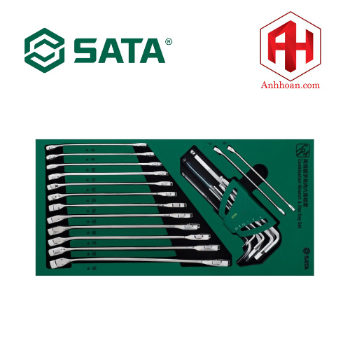 Bộ cờ lê vòng miệng - lục giác bi 30 chi tiết SATA 09906