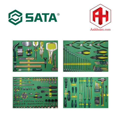 Bộ dụng cụ sửa chữa thân ô tô SATA 1 bộ 163 cái 09921