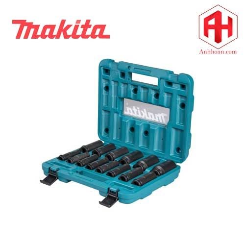 1/2" Bộ tuýp Impact Black dài cốt 14 chi tiết Makita E-16586