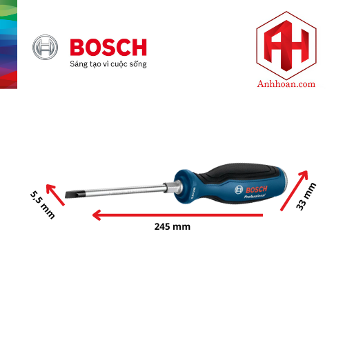 Bosch Tua vít đầu dẹp SL5.5*100 mm 1600A01TG0