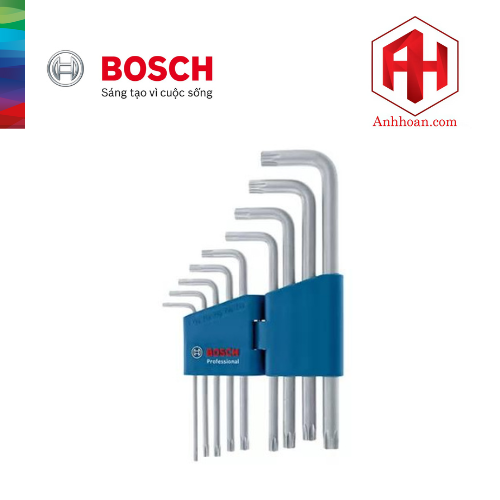 Bosch Bộ chìa vặn 9 món đầu bông chữ L 1600A01TH4